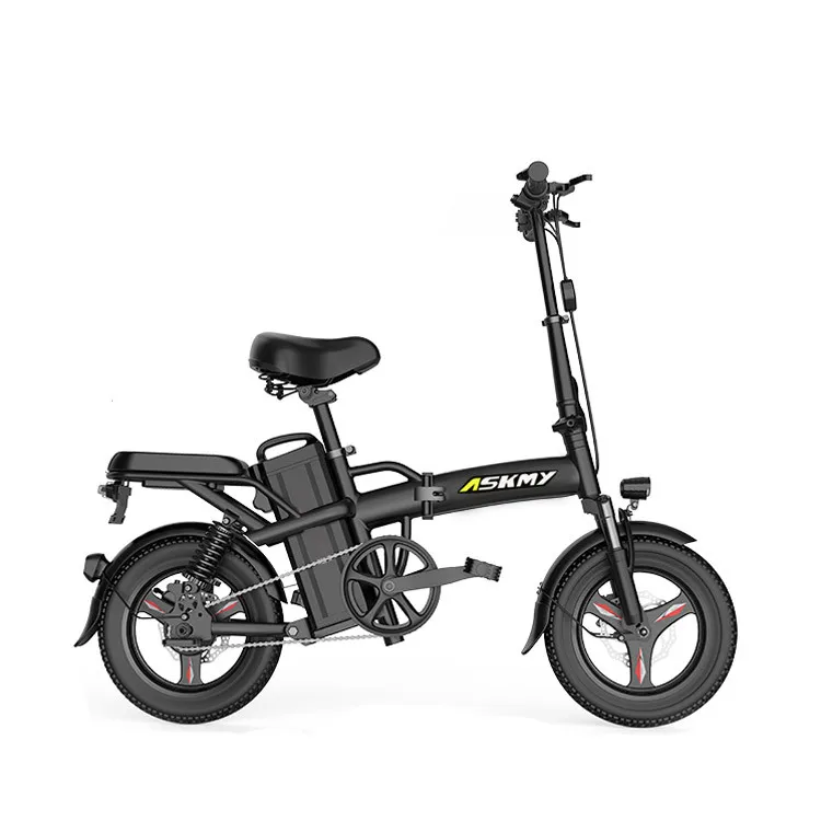 

Askmy Foldable 14 inch Fat Tire Assist City Cycle Electr Motor Ebike Bicycl Bicycletrotim Trotrint Electric Bike Bicycle