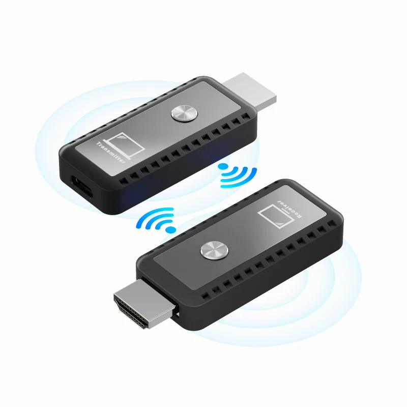 2023 New Appearance HDMI Wireless Transmitter and Receiver 30m  Portable HDMI Wireless Extender for Meeting Room