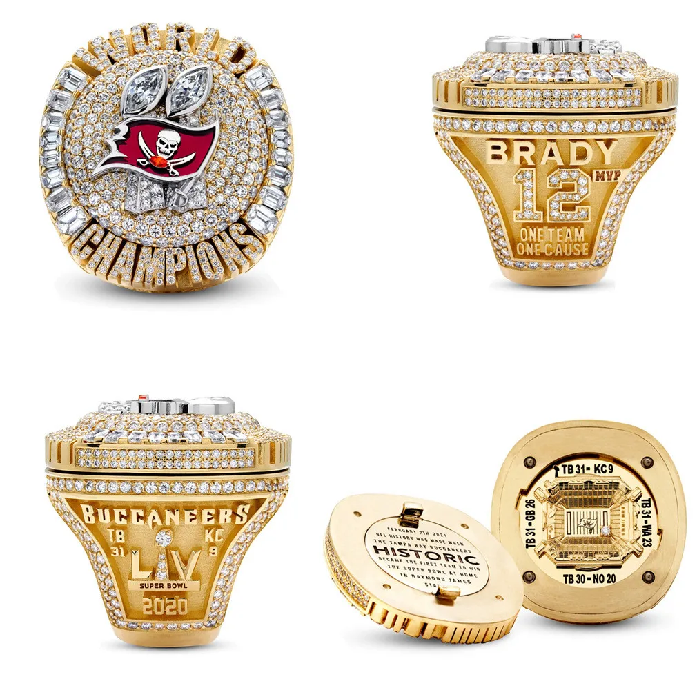 

Wholesale NFL official 2020 Tampa Bay Buccaneers Rings Flip Championship Ring Tom Brady