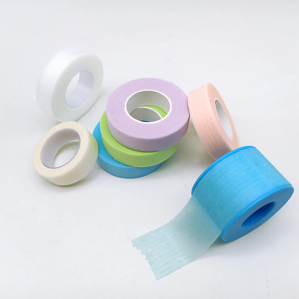 

Custom Packaging Waterproof Sensitive Pink Blue Lash Adhesive Washi Eyelid Tape For Eyelash Extension, White,pink,blue,green