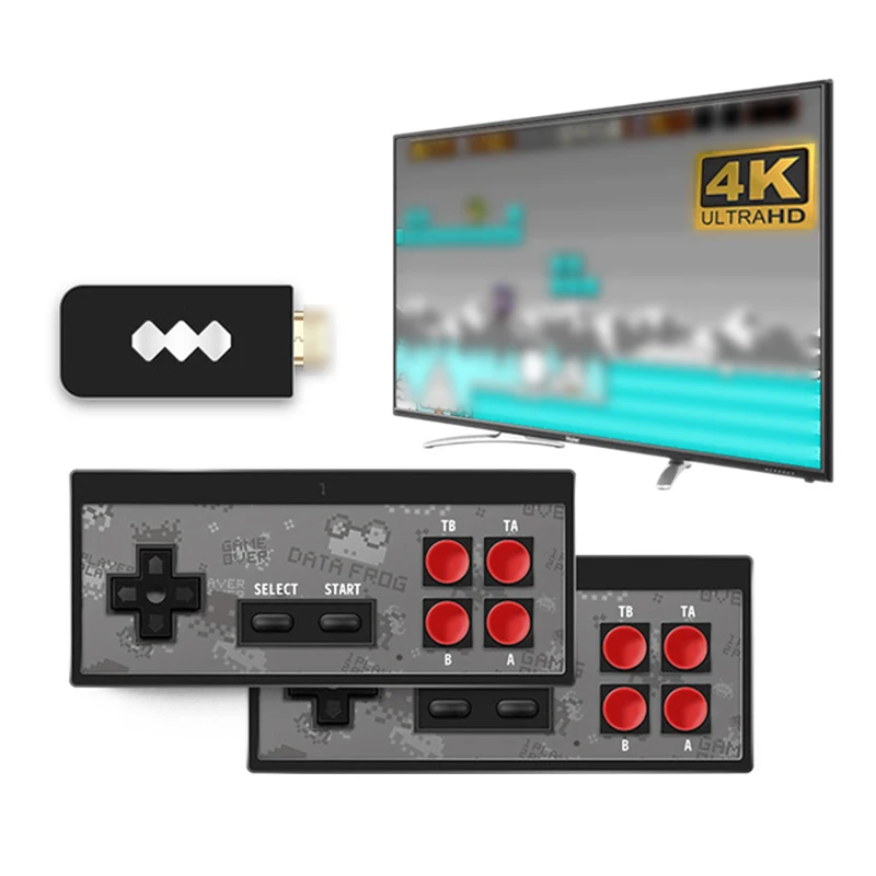 

Y2 USB Wireless Handheld TV Video Game Console Build In 600 Classic Game 8 Bit Mini Video Console Support HD Output Player, Balck
