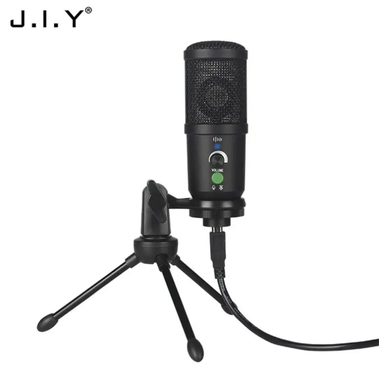 

Noise Cancellation Mini Pc Usb Microphones Speaker Cable Phone Kids Professional Studio Condenser Microphone, Black