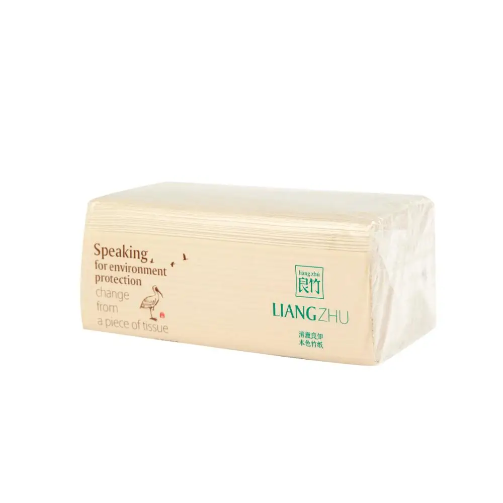 

OEM Soft Mix Wood & Bamboo Pulp 2-4 ply facial tissue, Natural white