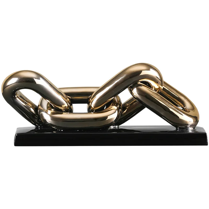 

Hotel creative decoration crafts gifts living room nordic interior chain shape ornaments home decoration modern home ornaments, Golden