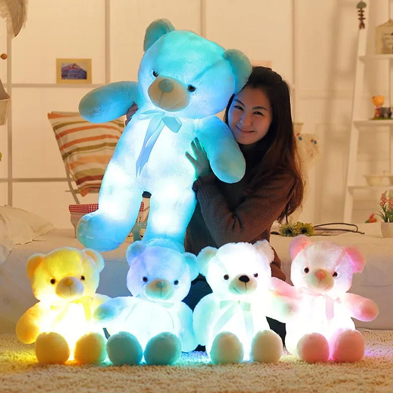 

Beautiful Creative Light Up LED Cute Teddy Bear Stuffed Animals Plush Toy Colorful Glowing Teddy Bear