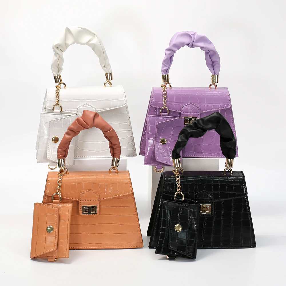 

2020 Trendy designer handbags famous brands PU leather graffiti bags purse women handbags, Customized color