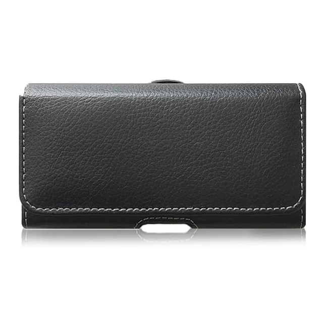 

Portable trendy design is suitable for Apple mobile phone universal waist type leather case, Black