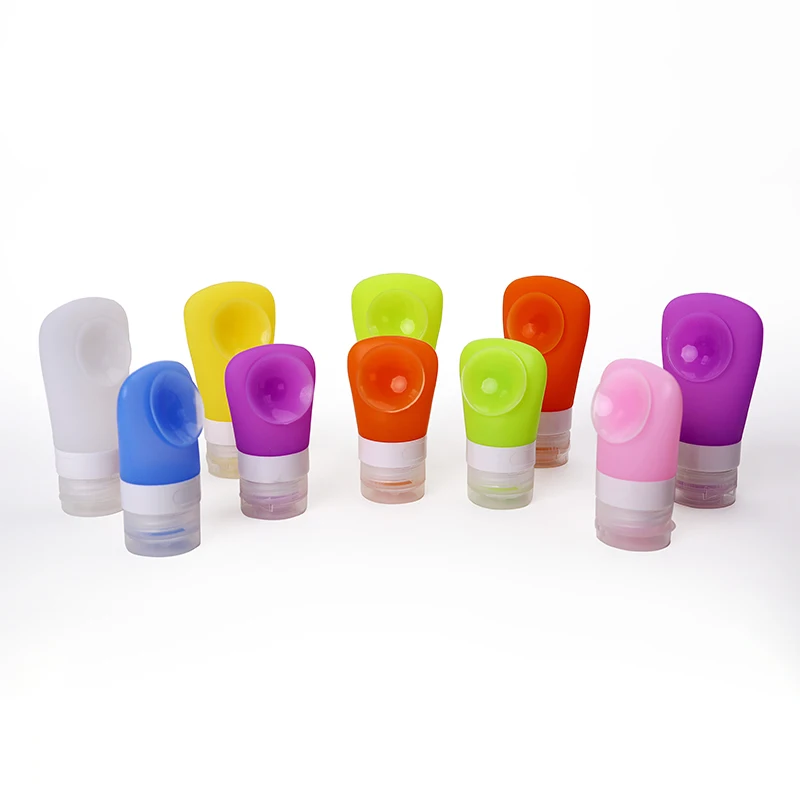

Smart tsa approved women's leak proof mini shampoo tube mini soft silicone travel set beauty cosmetic bottle kit