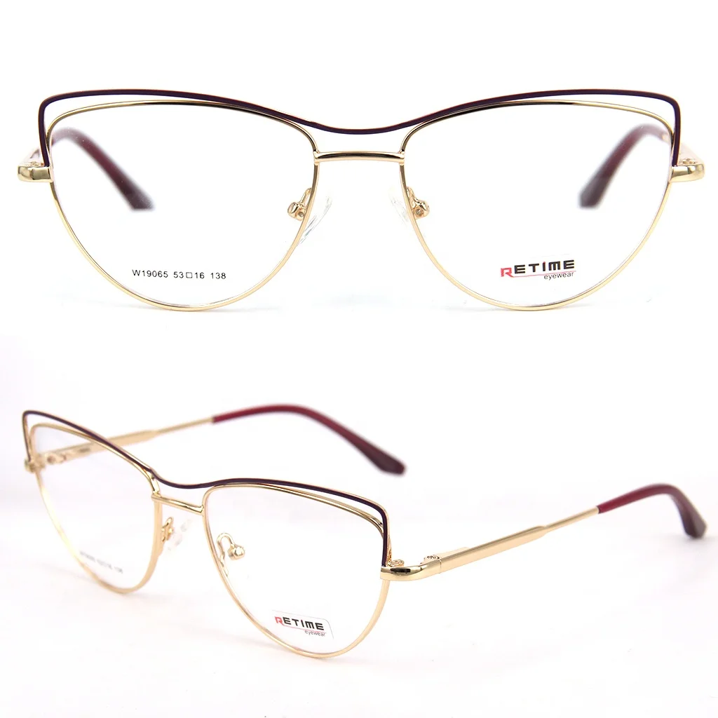 

RTS classic metal optical glasses cat eye frame for women