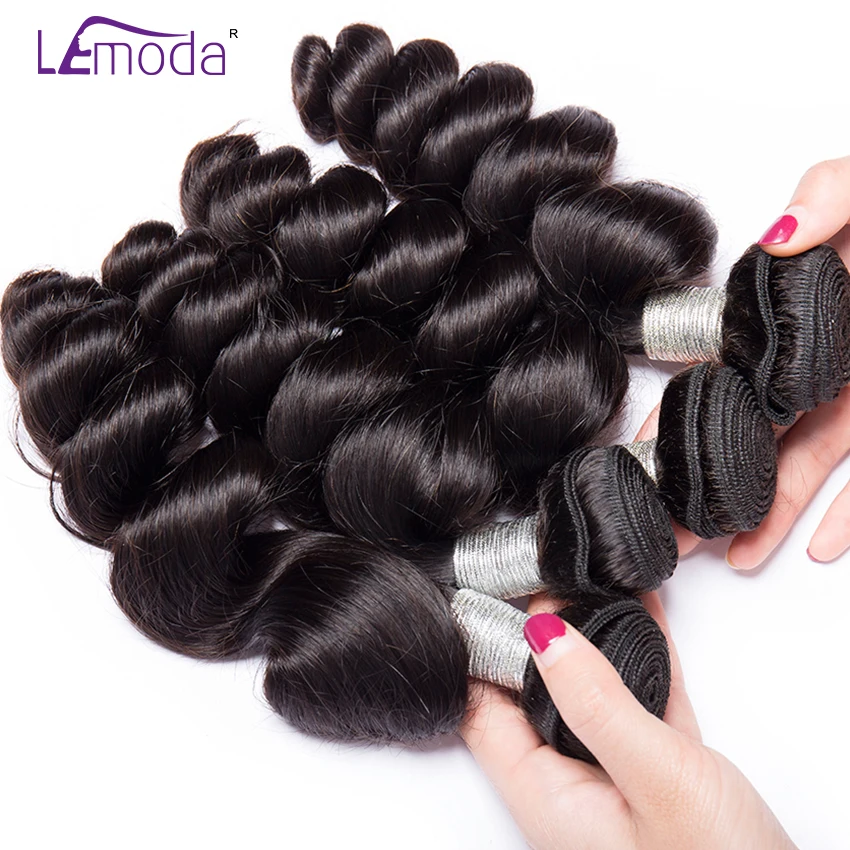 

100% Human Hair Extensions Loose Deep Remy Hair 3 or 4 Bundles Deal Loose Wave Unprocessed Bundles Brazilian Hair Weave Bundles