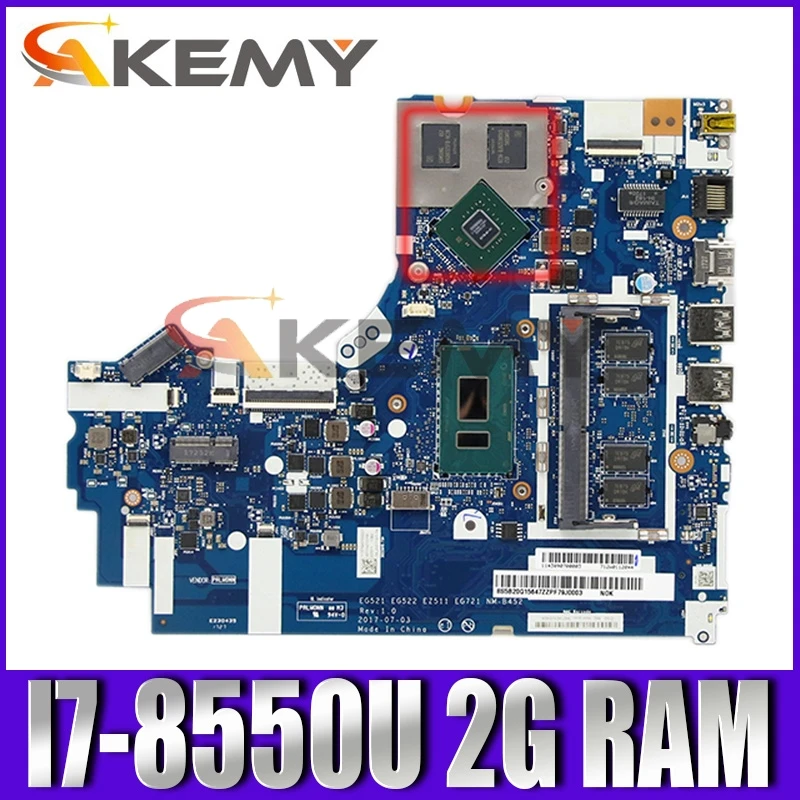 

320-15IKB 320-17IKB Motherboard Mainboard for Ideapad Laptop 81BG NM-B452 CPU:I7-8550U GPU:N17S 2GB RAM 4G DDR4 Test Ok