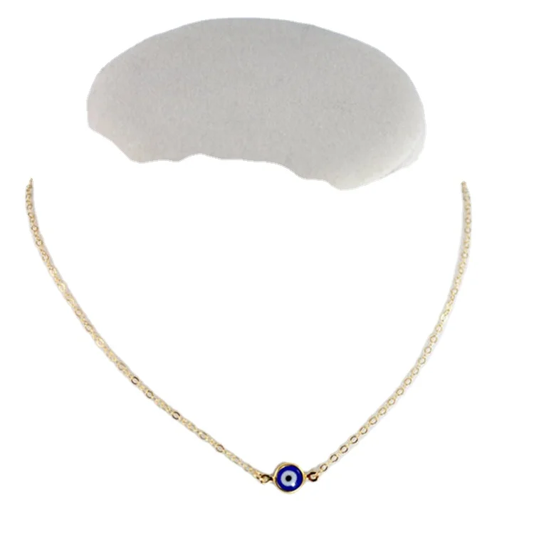 

2020 Classic Round Disco New style blue cute pendant alloy chain fashion popular short necklace