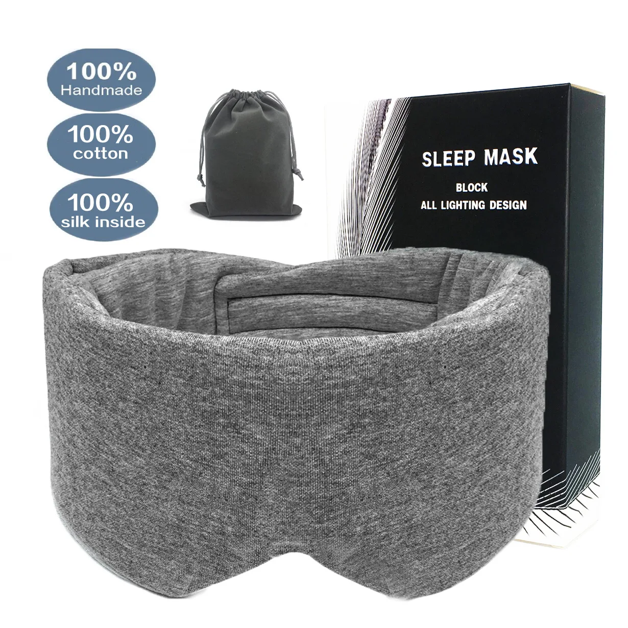 High Quality Luxury Cotton Breathable Sleeping Eye Mask Skin-Friendly Sleeping Headband