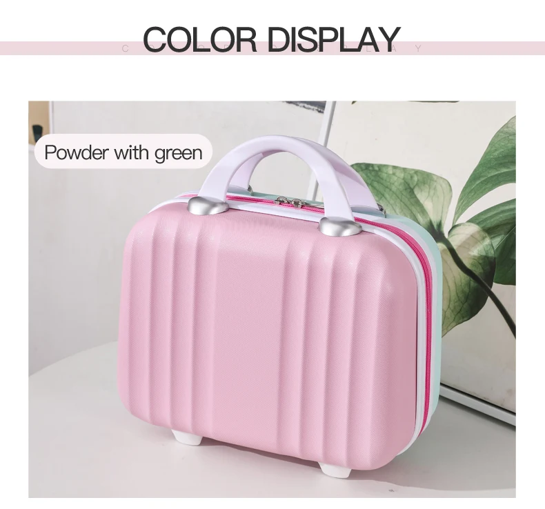 Mini Hard Shell Multicolor Cosmetic Case Luggage Small Travel Portable ...