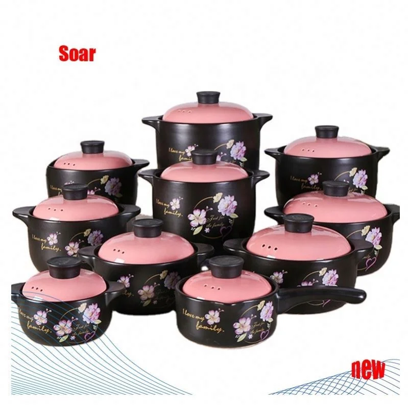 

Yantai Tongli Pink Flower Casserole Pots Ceramic Casseroles, Customized color