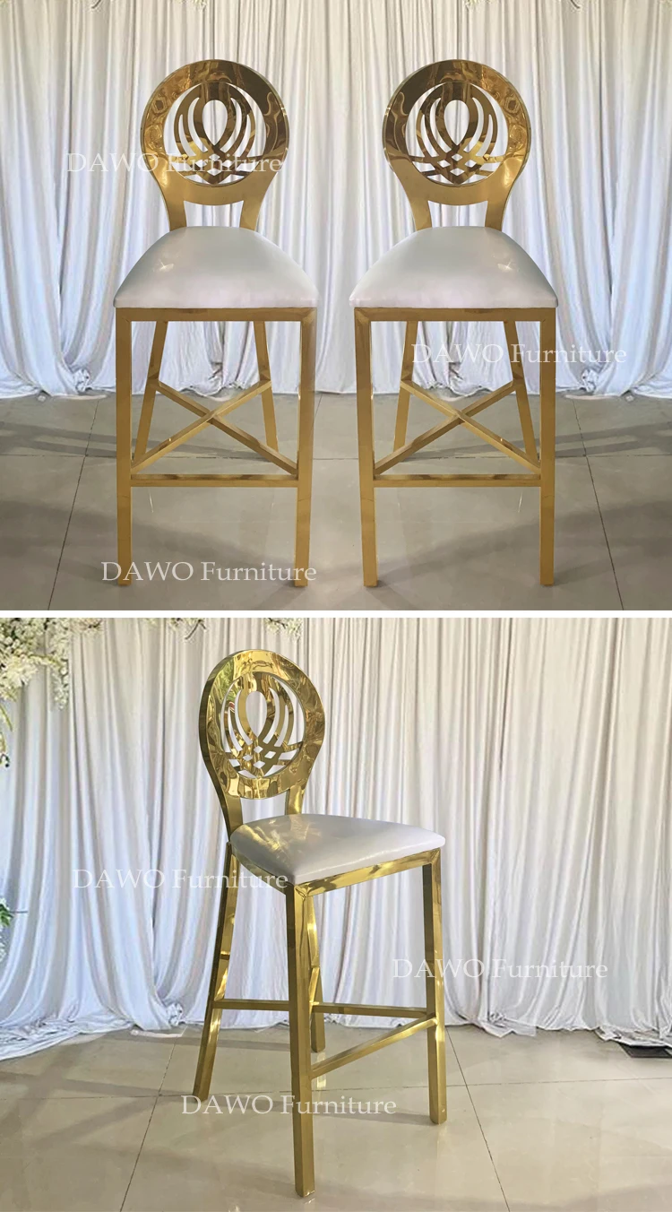 High Hollow Round Back Stainless Steel Bar Stools Made In China Buy