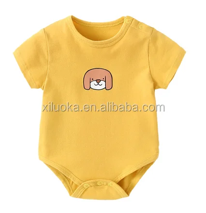 

New Summer Baby Clothes Cartoon Pattern Newborn Short Sleeve Baby Romper, Picture