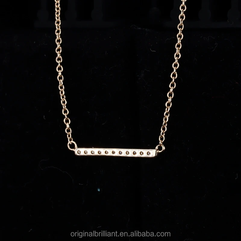 

Simple 9K Yellow Gold Jewelry Necklace Lab Grown Diamond Necklaces For Women