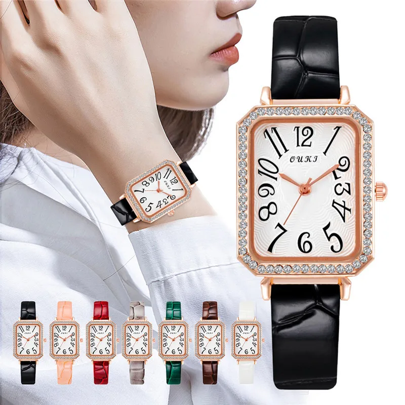 

WJ-10565 Reloj De Mujer High Quality Square Unique Vintage Diamond Ladies Watch Light Luxury Diamond Designer Watch For Women, Mix