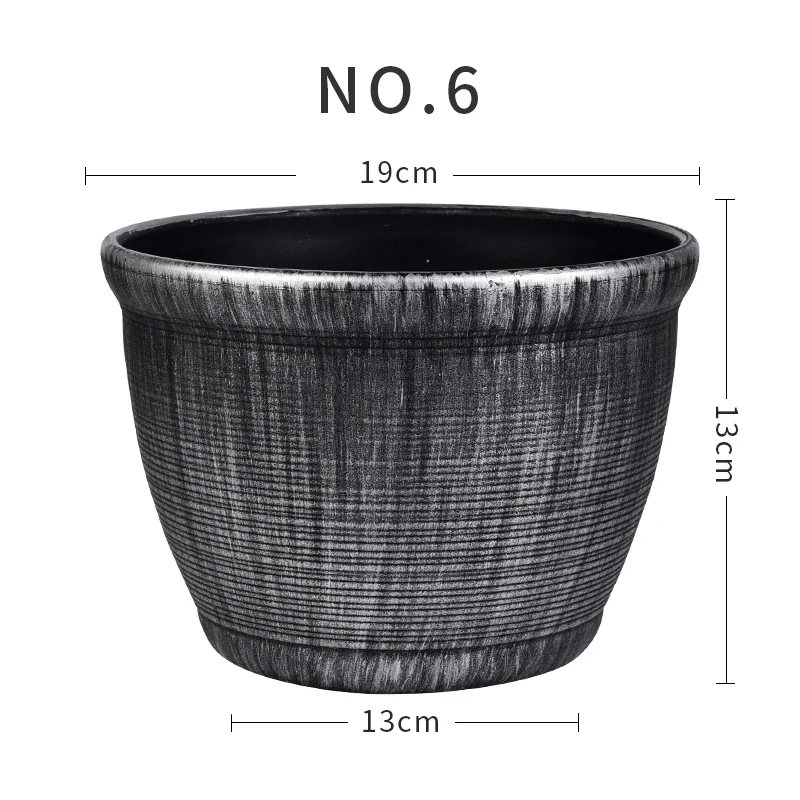

AODUOFU planter flower pots plastic silver antiques plastic flower pot decorative resin plastic pot for plants flower