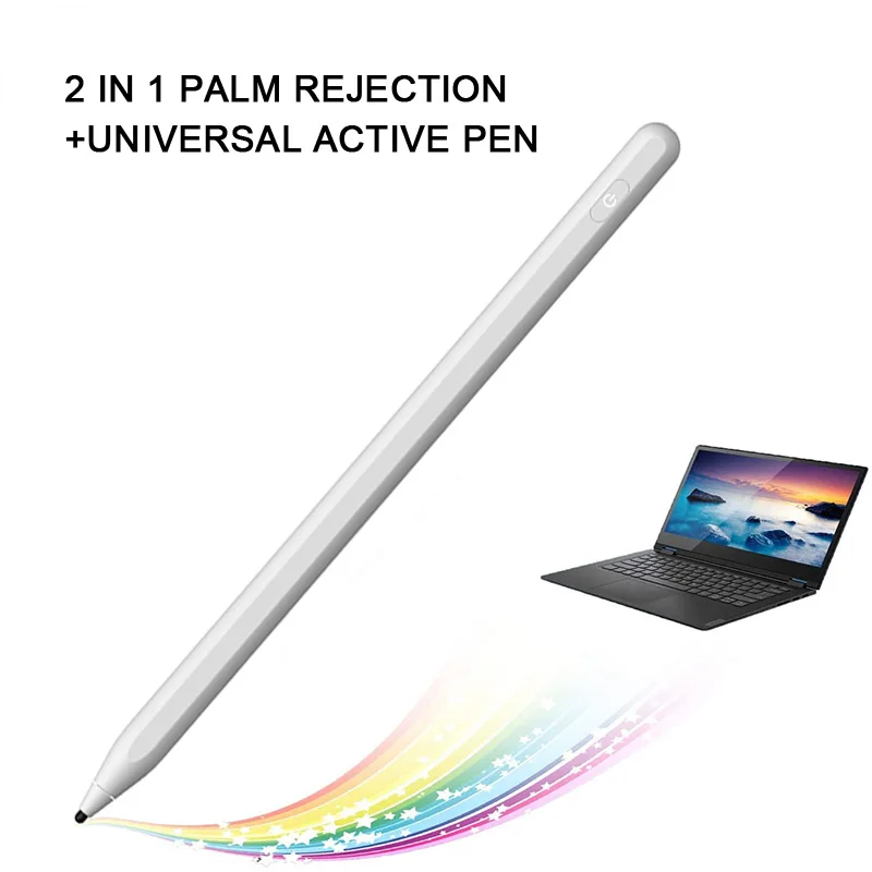 2 In 1 Universal Pencils Changeable Palm Rejection Active Stylus Touch