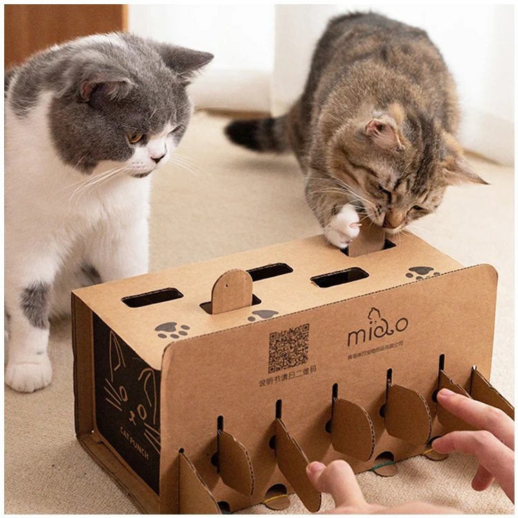 

Corrugated Paper Light Indoors Pet Cat Interactive Puzzle Toys, As picture