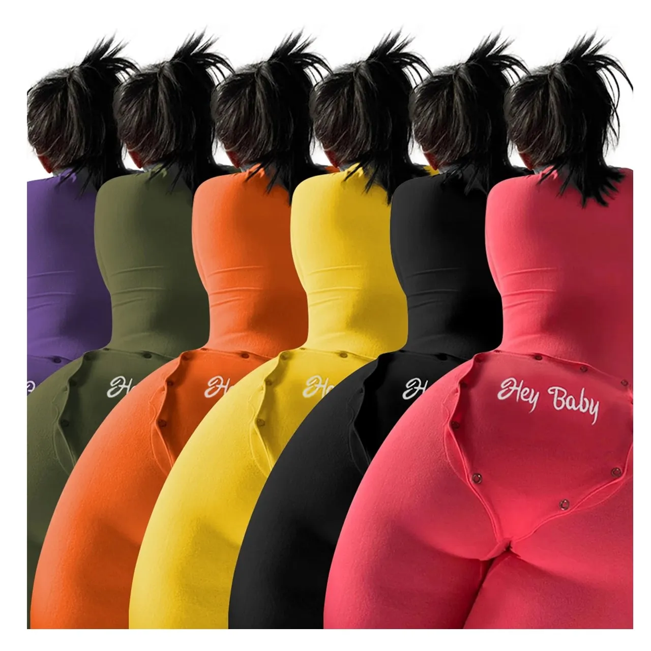 

2021 Women's Solid Color lounge wear Long Sleeve Button Deep V Neck Sleepwear Bodycon One-Piece Jumpsuit Sleepwear Bodysuit