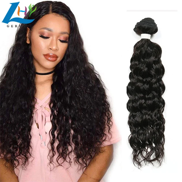 

High Feedback Brazilian Human Hair, Factory Wholesale Price Cuticle Aligned Virgin Brazilian Water Wave Human Hair Bundles, Natural color;other colors are available