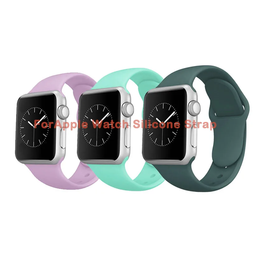 

Wholesale Price Sport Watch belt Watch Band Silicone Watches Strap for Apple iWatch 6 SE 38MM 40MM 42MM 44MM Series 5