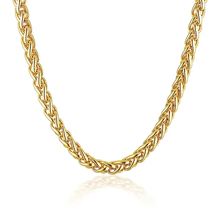 

Minimalist Trendy Women Chain Jewelry 18k Gold Plated Layering Stainless Steel Chain Necklace, Gold color