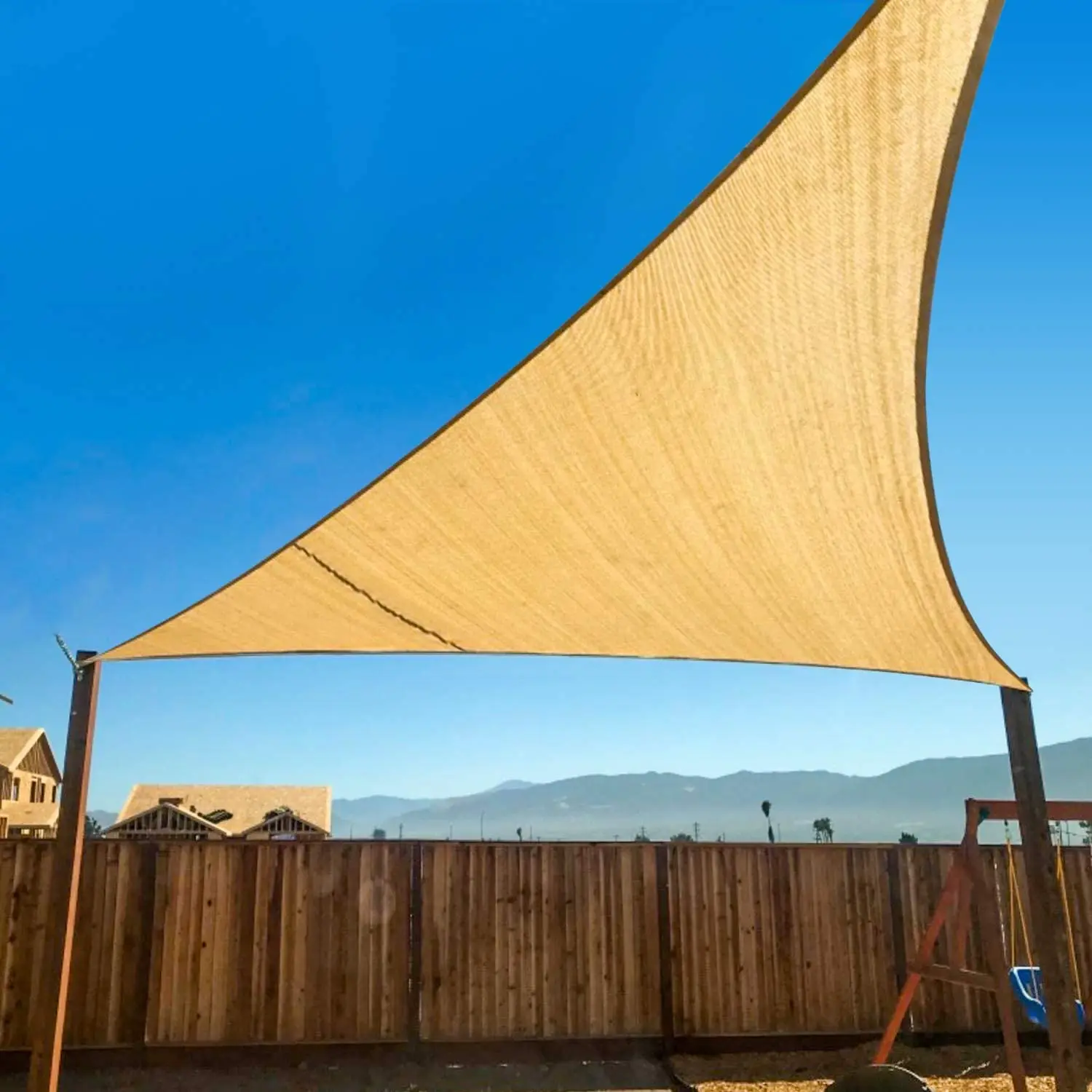 

UV Block Outdoor Triangle Shade Sails Hdpe Shade Sail Waterproof for Garden and Poor