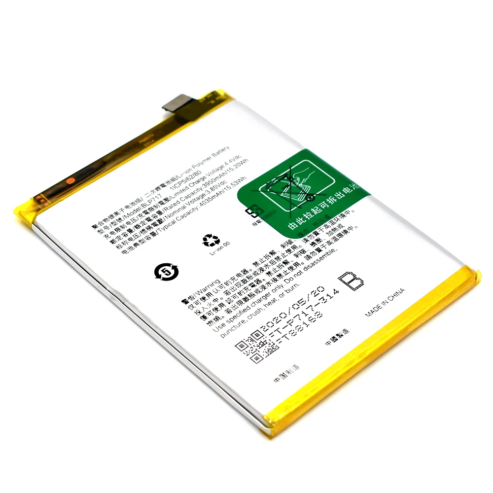 

Real Capacity 4035mah Phone Battery For iphone battery original Battery For oppo BLP717 Reno Z