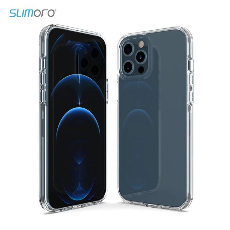 

Slimoro PC+TPU High Transparent Phone Case Anti Shock Protective Cover For iPhone 12 13 Luxury Custom Phone Case