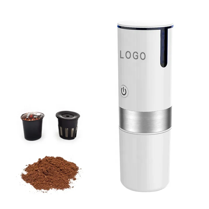 

Wholesale Drop Shipping Custom LOGO Portable Mini K Cup Capsule Coffee Grinder Makers, White