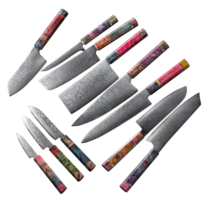 

Damascus Chef's Knife vg10 Japanese Style Slicing knife Salmon Sashimi cutting pay knife