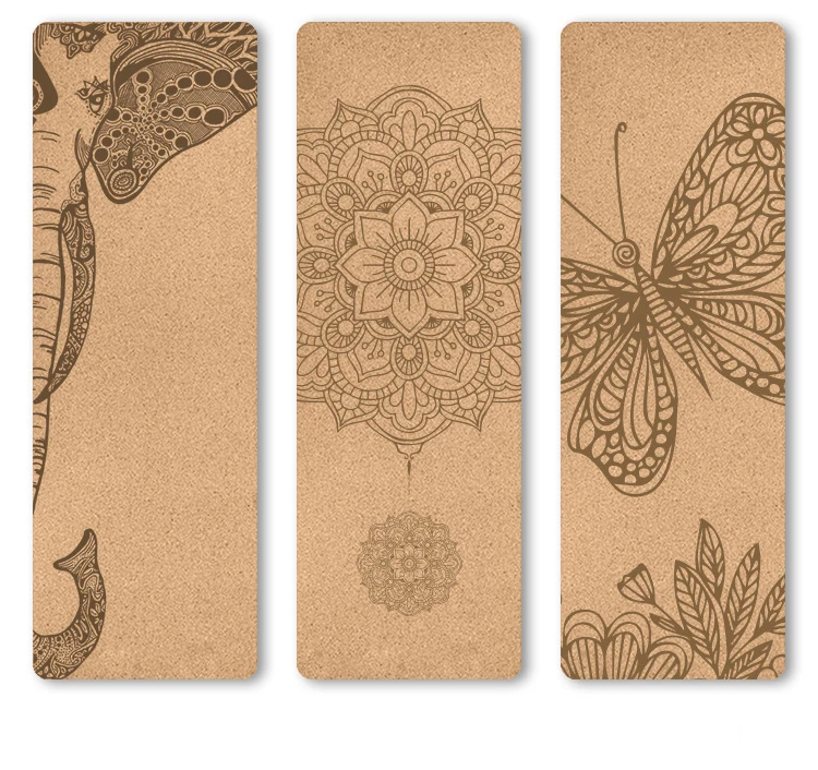 

Dropshipping Private Label Custom Eco Friendly Natural Organic Cork TPE Yoga Mat, All display and accept custom design