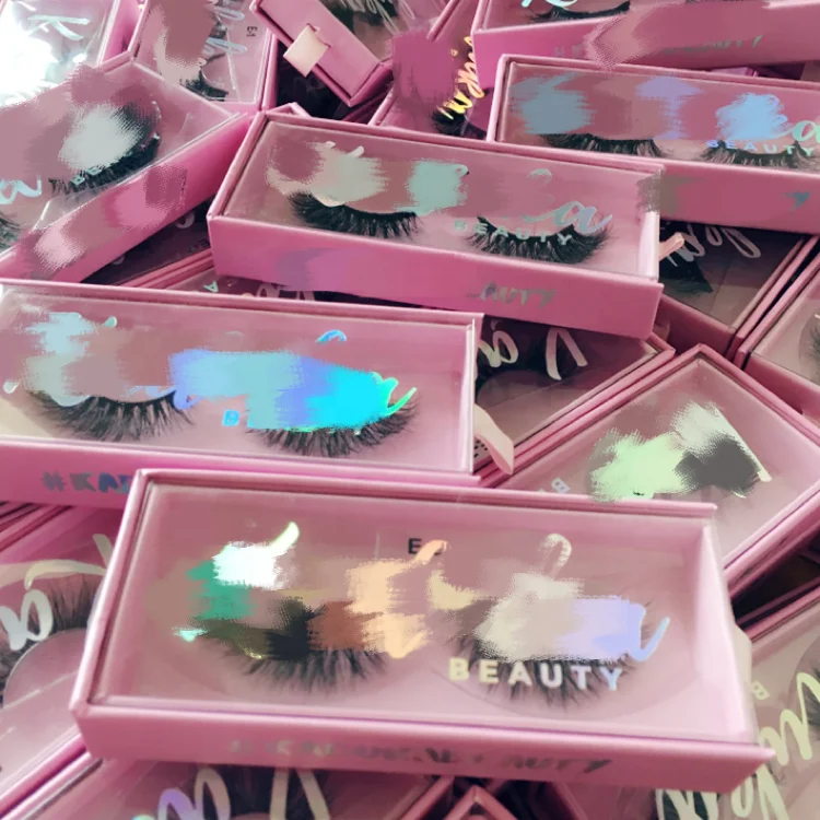 

All Pink Paper Private Label Drawer Luxury Eyelash Packaging Box Custom