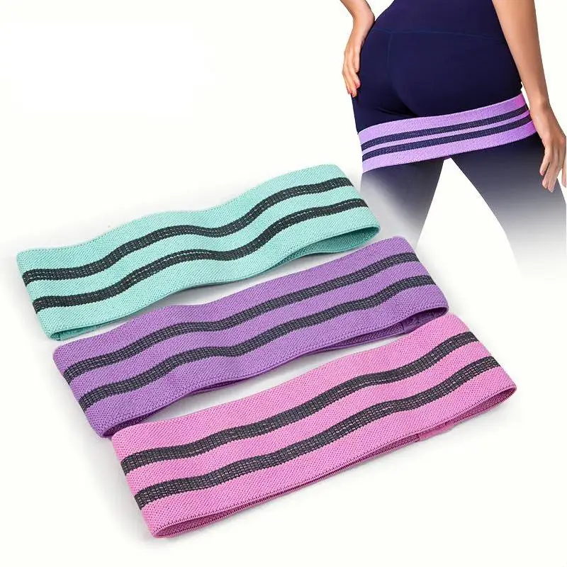 

Wholesale Anti Slip Fabric Exercise Workout Hips Circle Elastic Bands Custom Fitness Non Slip Circle Resistance Hip Band