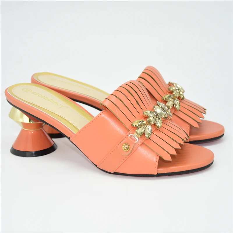 

New Arrival Open Toe Pumps Ladies Dress Shoes for Party Wedding Italy Shoe To Match Nigerian Party Pumps Slip On, Gold,blue,orange,black,purple,red