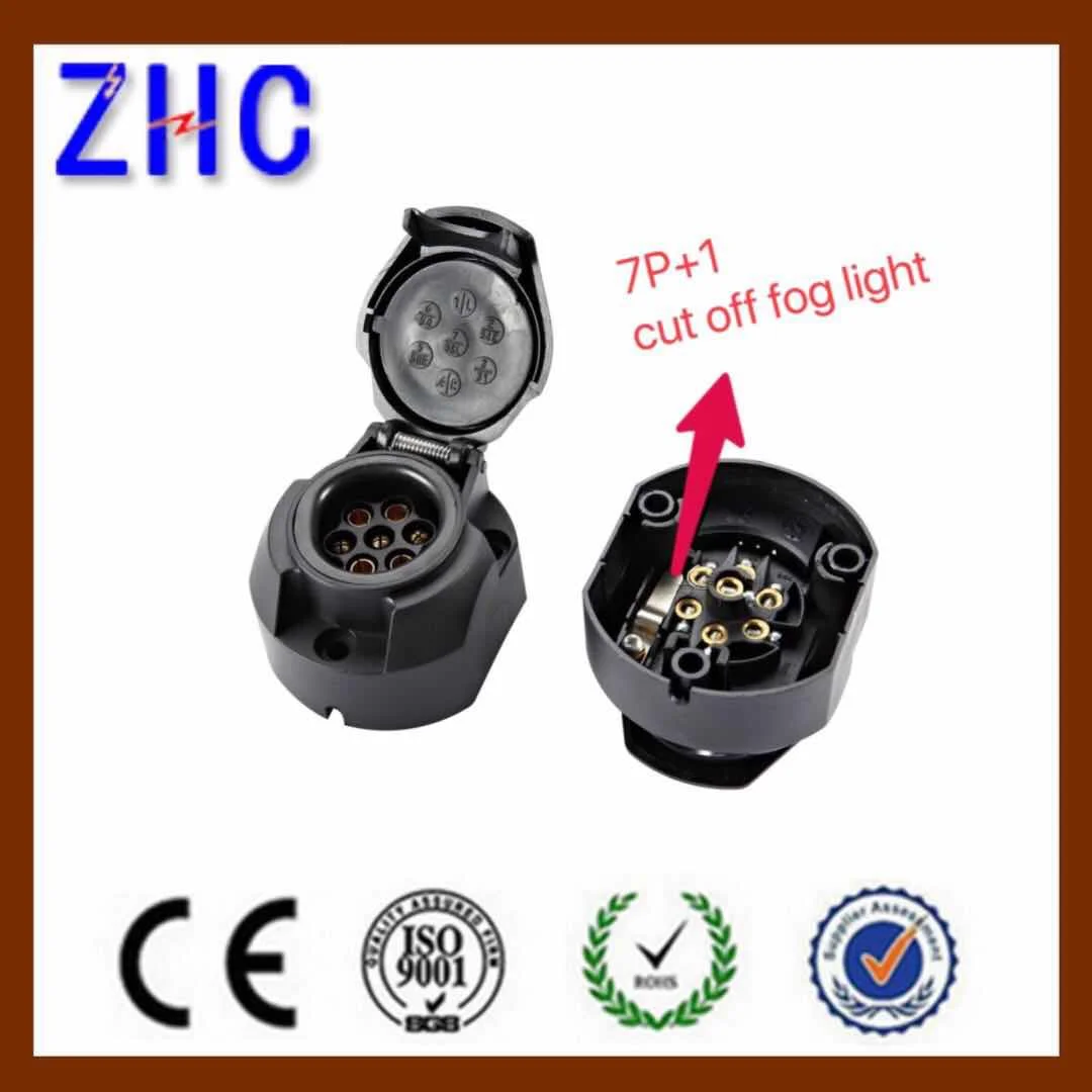 
European Type Aluminum12V 7 Pin commercial car Trailer Plug 