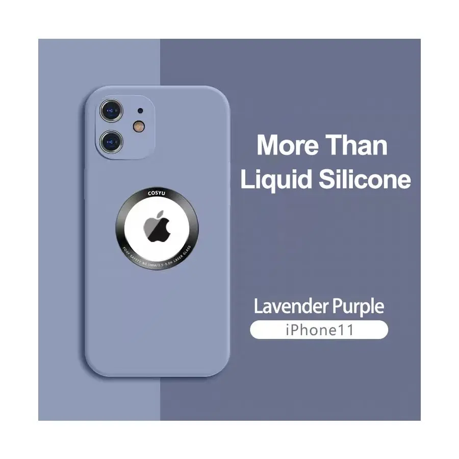 

High quality for iphone 11 pro max case patch liquid silicon soft phone case with lens leakage logo simple solid color