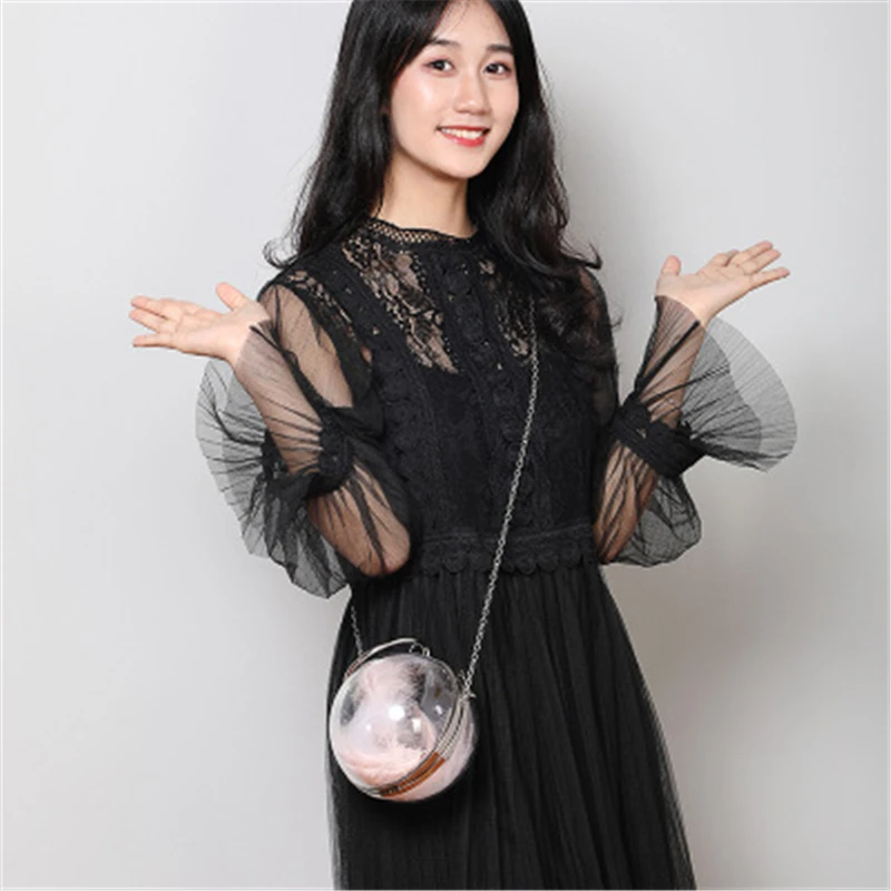 

HB-0058 2020 Acrylic Transparent Bag Female New Trendy Chain Girl Shoulder Bag Fashion Elegant Womens Ladies Crossbody Handbags, Multi