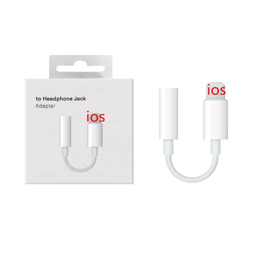 

Factory Price 3.5mm Headphone Jack Adapter Lighting Audio Adapter Cable Lighting To 3.5mm Earphone Jack Adapter For Iphone, White