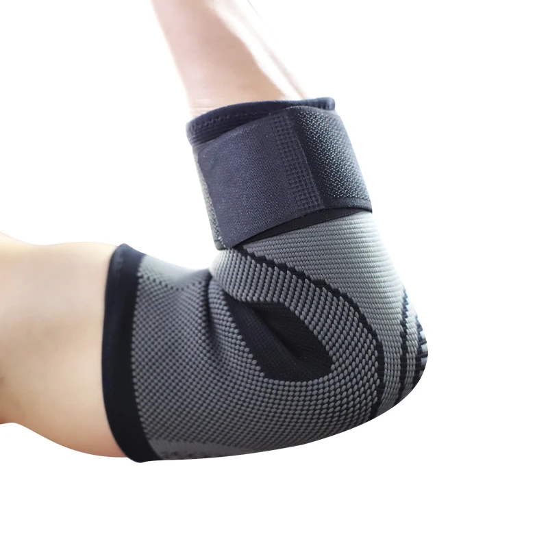 

Knitted Elbow Arm Support for Outdoor Sports Sweat Absorption Band Pressure Elbow Protection Safety Elastic Support, Black.green