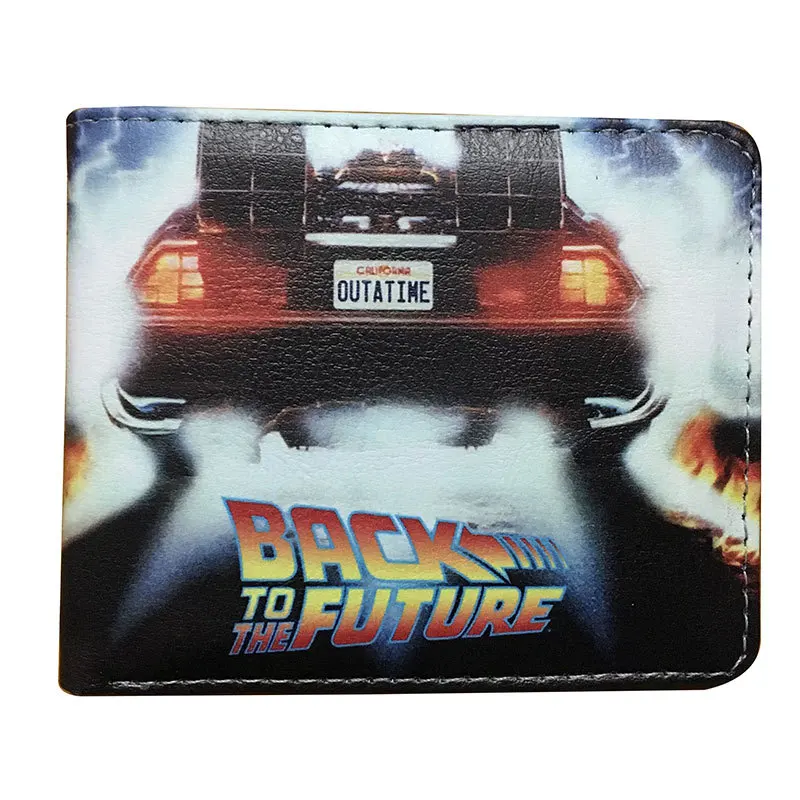 

Professional PU Wallets Supply American Movie Purses Short Leather Money Clip for Men Women Back to The Future Wallet