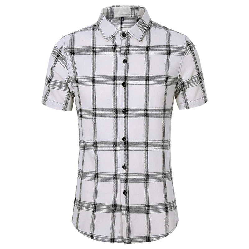 Wholesale Custom Fashion Plaid Short Sleeve Casual Wear Men's Shirts ...