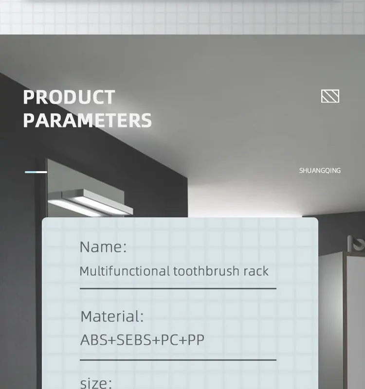 تصميم جديد للحمام مثبت على الحائط مجموعة بلاستيكية مكونة من ثلاثة حامل فرشاة أسنان مع كوب لعائلة