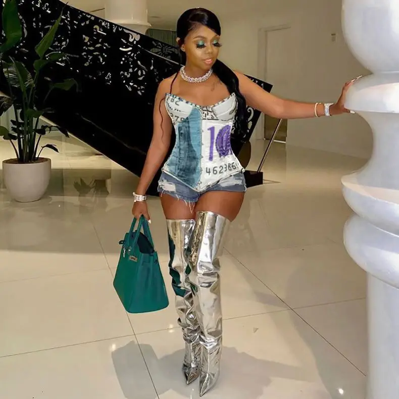 

money clothes Winter women tank top Women's Money corset