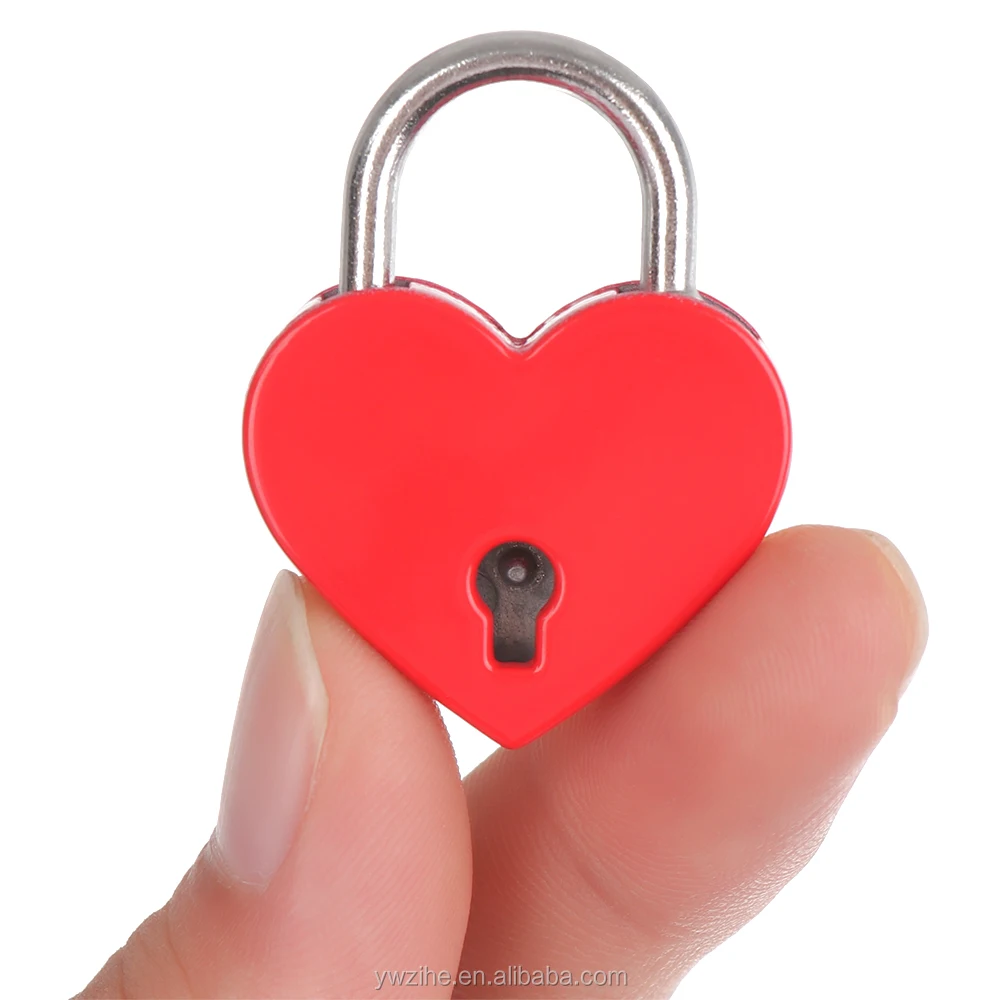 Diary Protector Colourful Heart Shaped Lock Padlock Antique Style Security Tool 