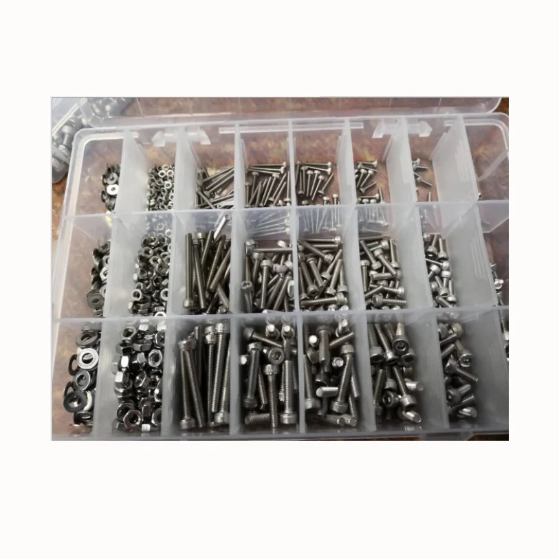
Best Seller Amazon 1080pcs Hex Socket Head Cap Silver Screws Driver Set Stainless Steel Screws and Nuts 